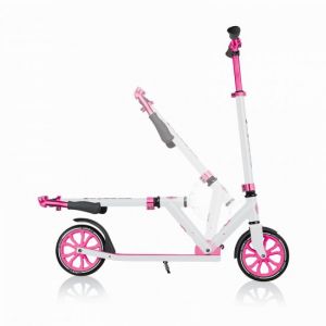 my bike חפשו באתר יש הכל  קורקינט לנוער ולמבוגרים קורקינט מתקפל עם בולם זעזועים קדמי Globber NL 500-205 - צבע ורוד לבן