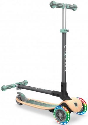 my bike חפשו באתר יש הכל  קורקינט לילדים קורקינט מתקפל עם אורות Globber Primo Wood - צבע מנטה