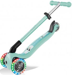 my bike חפשו באתר יש הכל  קורקינט לילדים קורקינט מתקפל עם אורות Globber Primo Fantasy - צבע מנטה עם הדפס למה
