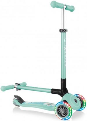 my bike חפשו באתר יש הכל  קורקינט לילדים קורקינט מתקפל עם אורות Globber Primo Fantasy - צבע מנטה עם הדפס למה