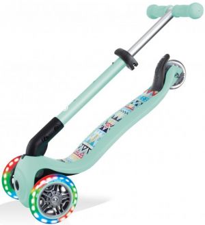 my bike חפשו באתר יש הכל  קורקינט לילדים קורקינט מתקפל עם אורות Globber Junior Fantasy - צבע כחול בהיר