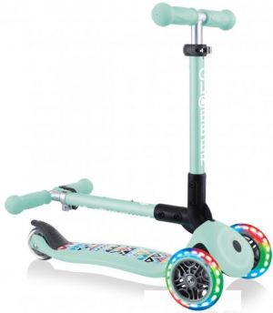 my bike חפשו באתר יש הכל  קורקינט לילדים קורקינט מתקפל עם אורות Globber Junior Fantasy - צבע כחול בהיר