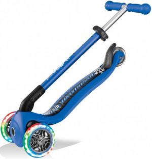 my bike חפשו באתר יש הכל  קורקינט לילדים קורקינט מתקפל עם אורות Globber Primo Fantasy - צבע כחול עם הדפס מירוצים