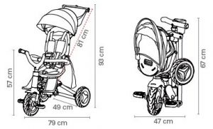 my bike חפשו באתר יש הכל  תלת אופן תלת אופן מתקפל Qplay NOVA Plus - אפור בהיר