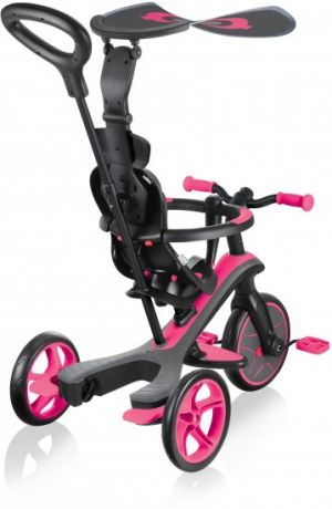 my bike חפשו באתר יש הכל  תלת אופן תלת אופן 4 ב-1 Globber Explorer Trike - ורוד פוקסיה