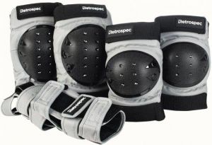 סט מגני מרפקים ,ידיים וברכיים Retrospec Multi-Sport - מידה 3 - צבע אפור