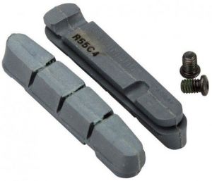 זוג רפידות בלם Shimano R55C4 עם זוג ברגים, מתאימות לבלמים מסוג  105, Ultegra, Dura Ace